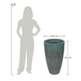 thumbnail image 6 of Ecobo 35.4-Inch Tall Eco-Friendly Round Pot Planter | Indoor/Outdoor Use, Durable, Versatile, and Lightweight | Contemporary All-Weather Design by Brazilian Artisans - Green, 6 of 6