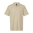 thumbnail image 5 of Gildan Men's Softstyle Pique Polo Shirt, Short Sleeve, Modern Classic Fit, Sand, S-4XL, 1-Pack, 5 of 5