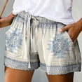 thumbnail image 1 of ICHUANYI Clearance Women's Solid Color Casual Summer High Waist Shorts(Beige, L) ICHUANYI WER2023080914691, 1 of 8
