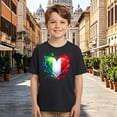 thumbnail image 2 of BOOMNY Toddler Girls Short Sleeve Italy Soccer T-Shirts Crew Neck Graphic International Football Tee Tops for Girl Soft Dailywear, 2 of 6