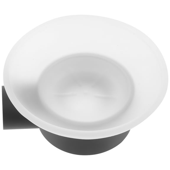 Masteelf Wall Mount Round Soap Dish Soap Tray Soap Holder Soap Rack Bathroom Accessories (Black)