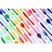 Factory Direct Light Blue Cutlery Combo Pack - 24 Ct. Plastic Cutlery Set Great for Party