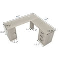 thumbnail image 7 of Furmax L Shaped Desk Corner Office Desk Computer Desk with Storage Cabinet & Drawers, Gray, 7 of 7