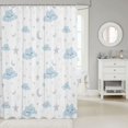 thumbnail image 2 of Manfei Kawaii Blue Clouds Shower Curtain 72Wx72L,Cute Stars Moons Heart Bathroom Curtain, 2 of 5
