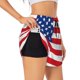 thumbnail image 1 of Balery America Flags3 Pantalones cortos deportivos para mujer con forro y dos bolsillos, elásticos, para entrenamiento, gimnasio, yoga-XX-Large, 1 of 7