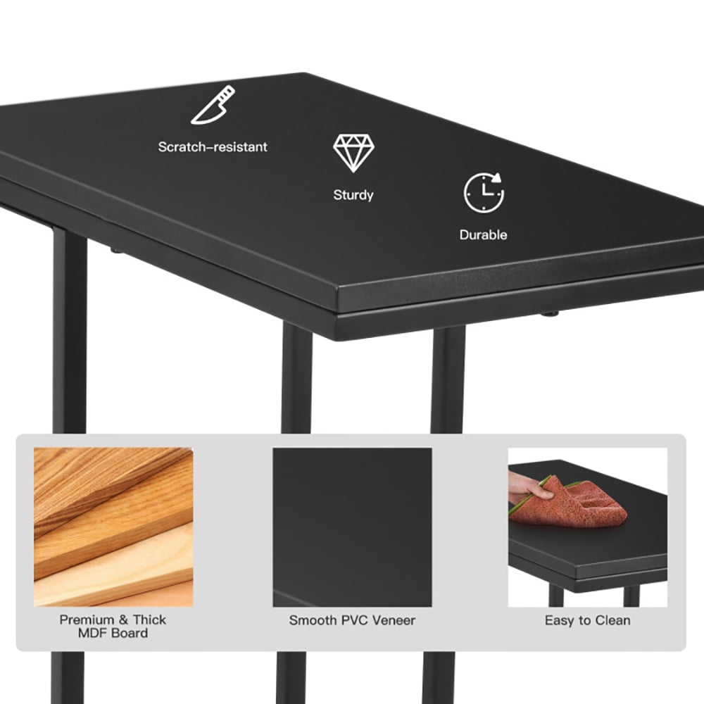 Finihen End Table, Stand Desk, Coffee Tray Sofa Side End Table, Sofa Side Table, Bed Side Table, for Living Room, Bedroom, Black Finihen End Table, Stand Desk, Coffee Tray Sofa Side End Table, Sofa Side Table, Bed Side Table, for Living Room, Bedroom, Black