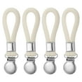 thumbnail image 1 of Clip para toallas de cocina de metal de sarga gruesa, soporte para toallas de té con bucle de algodón trenzado para colgar, paquete de 4 en beige, 1 of 7
