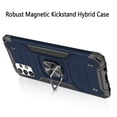 thumbnail image 4 of Phone Case for Samsung Galaxy A33 5G Armor Hybrid with Ring Holder Kickstand Shockproof Heavy-Duty Durable Rugged Dual Layer Cover for Galaxy A33 5G - Blue, 4 of 10
