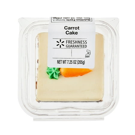 Freshness Guaranteed Carrot Cake Square, Cream Cheese Frosting, 7.25oz (Refrigerated Cakes)