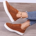 thumbnail image 5 of Oyedens Platform Low Top Fashion Sneakers for Women Girls Casual Flats Canvas Shoes Play Sneakers, 5 of 7