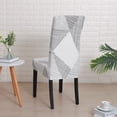 thumbnail image 3 of Printed Stretchable Parson Chair Covers for Dining Room Set of 4,Pattern Stretch Dining Chair Slipcover Washable Removable for Kitchen,Hotel,Restaurant,Ceremony Universal Size(4PCS,Geometric), 3 of 6