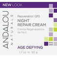thumbnail image 3 of Andalou Naturals Resveratrol Q10 Night Repair Cream, 1.7 oz, For Dry Skin, Fine Lines & Wrinkles, For Softer, Smoother, Younger Looking Skin, 3 of 6