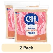 (2 pack) C&H Premium Pure Cane Light Brown Sugar 2 lb. Zipper-Pak