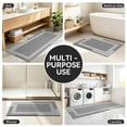 thumbnail image 5 of QiCaiJia Non Slip Bathroom Rugs, Absorbent Quick Dry Thin Bath Mat With Rubber Backing For Bathroom Floor Fit Under Door 24"x70" Light Gray, 5 of 8