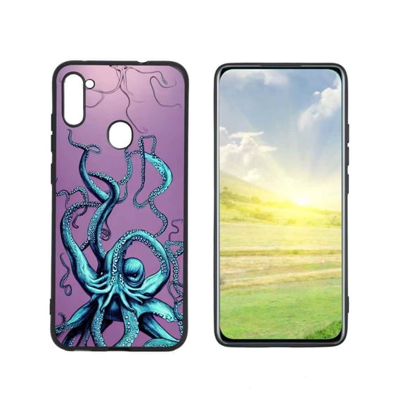 Octopus-254 Phone Case, Degined for Samsung Galaxy A11 Case Men Women, Flexible Silicone Shockproof Case for Samsung Galaxy A11