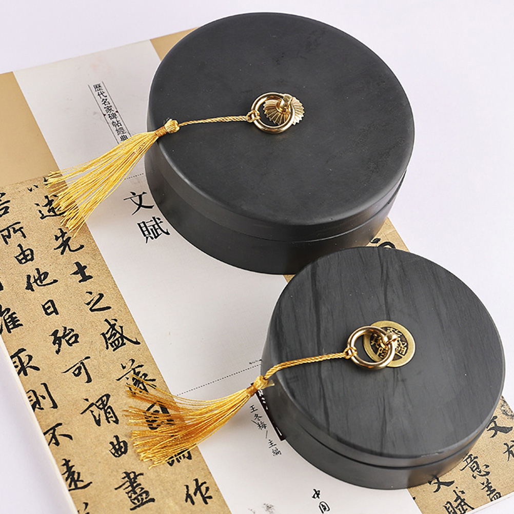 WHAMVOX  Moisturizing Ink Inkstone Inkwell Calligraphy Liquid Dish Black