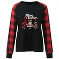 thumbnail image 4 of XFYSSS Fashion Casual Ladies' Christmas Printed Round Neck Checkered Long Sleeved T-Shirt Loose Top Long Sleeve Round-Neck Blouses & Shirts, 4 of 4