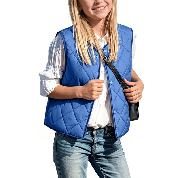 Mifsaly Boys Girls Puffer Vest Lightweight Sleeveless Quilted Jackets Toddler Kids Casual Warm Fall Winter Waistcoat