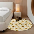 thumbnail image 2 of Small Round Rug 3Ft Washable Non-Slip, Vintage Sunflower Circle Area Rugs for Living Room Bedroom, Summer Botanical Farmhouse Floral Indoor Floor Mats Carpet Runner for Home Decor, 2 of 8