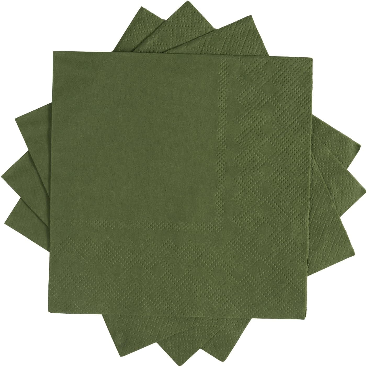200 Pack Cocktail Napkin 2-Ply Dessert Napkins Folded 5 x 5 Inches Disposable Napkins for Dinner Wedding Birthday Baby Shower Party Bridal Anniversary Reception Event (200, White)
