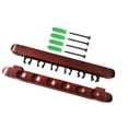 thumbnail image 4 of Soporte de madera para barra de piscina DYNWAVEMX Soporte para tacos de billar Rojo, 4 of 8