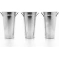 thumbnail image 6 of Hosley 9-Inch High Indoor/Outdoor Galvanized Silver Bucket/Vases, Set of 3, 6 of 11