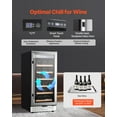 thumbnail image 3 of VEVOR Wine Cooler 28 Bottle Mini Wine Fridge with Glass Door Digital Temp Control, 3 of 9