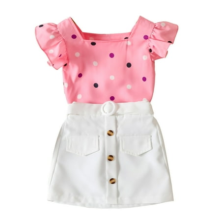 

Sngxgn Girls Summer T-Shirt and Shorts Set with Side PocketsSexy Green Outfits For Girls Pink 2-3 Years