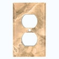 thumbnail image 2 of Metal Light Switch Plate Outlet Cover (Image of Marble Brown MAR024), 2 of 13