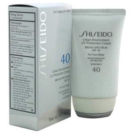 Urban Environment UV Protection Cream Broad Spectrum SPF 40 For Face by Shiseido for Unisex - 1.9 (Best Uv Protection Cream)