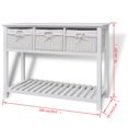 thumbnail image 4 of vidaXL Rangement Buffet Blanc, 4 of 5