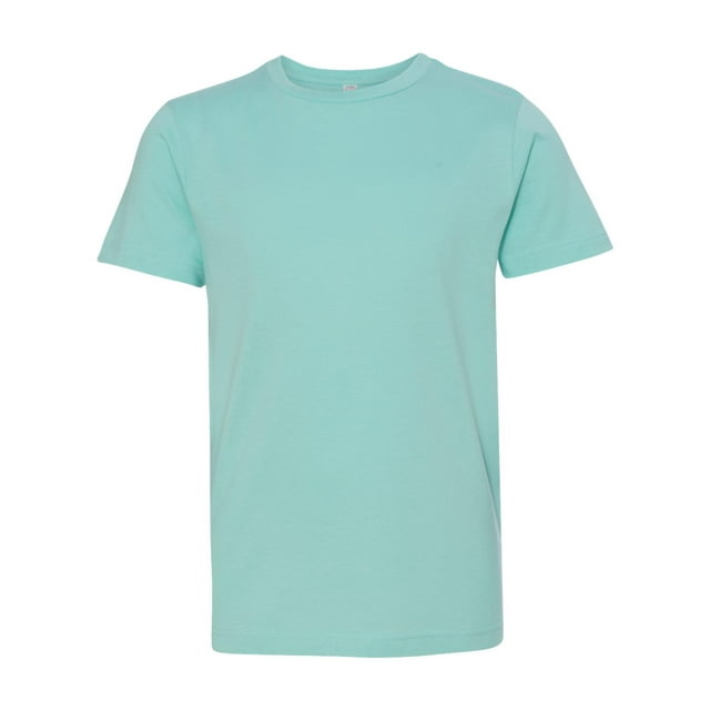 Youth Fine Jersey Tee, M, Caribbean