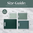 thumbnail image 6 of COOK WITH COLOR Cutting Boards for Kitchen, Non-Slip Easy Grip Handle Set for Meat, Veggies, and Fruits, 4 Cutting Boards, Mint, 6 of 8
