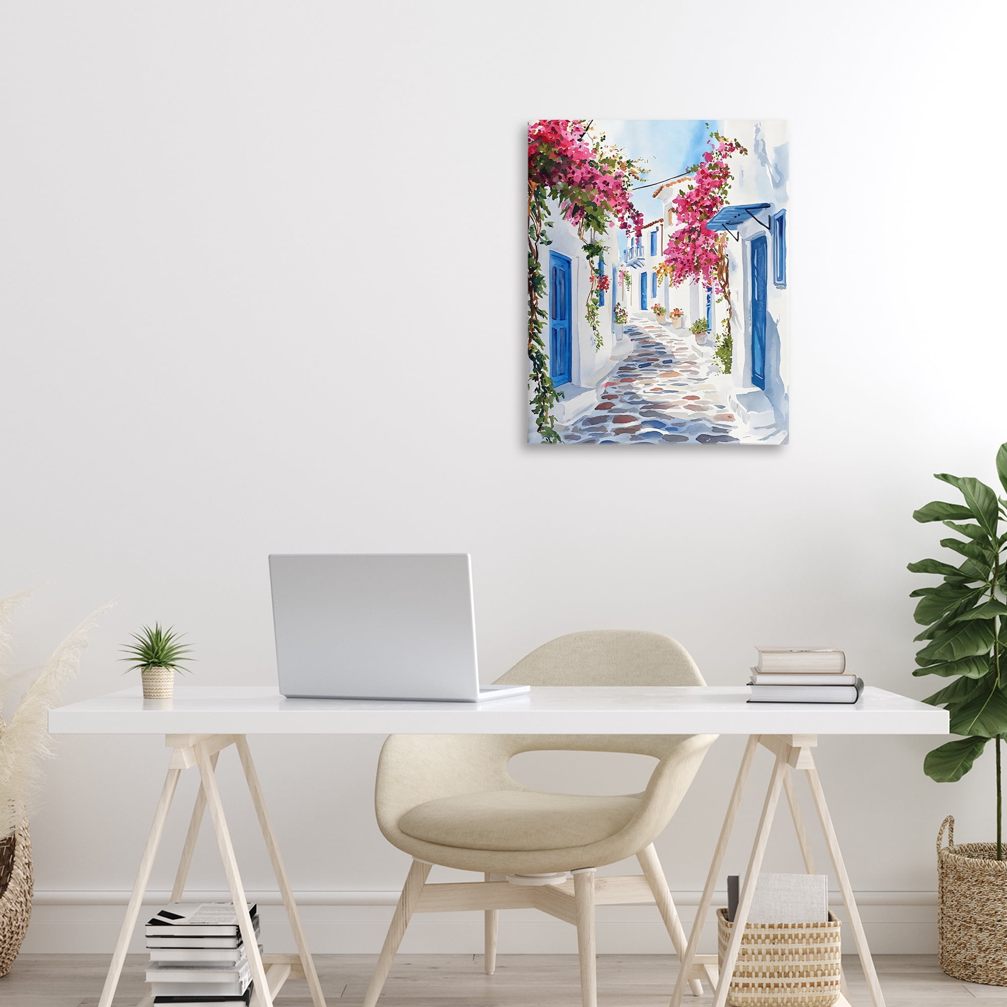 Stupell Industries Santorini Stone Street Pathway Canvas Wall Art, design by LSR Design Studio