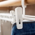 thumbnail image 5 of Plastic Pants Hangers with Adjustable Clips, Non-Slip Skirt Hangers for Closet Organization, Space Saving Design for Trousers and Clothes Drying, 1pcs, 1Pack White, 5 of 6