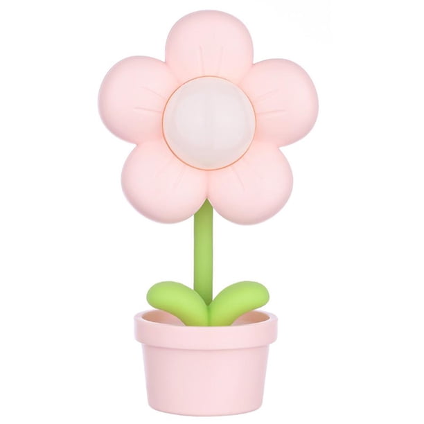 Linda luz de noche LED, lámpara de noche de dibujos animados ajustable, regalos para niños (rosa)