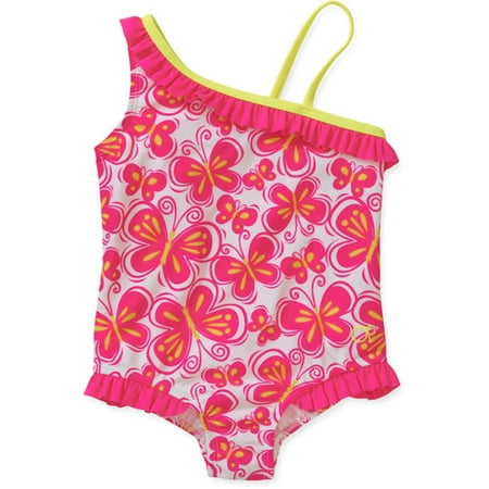 Baby Girls' Butterfly Assymetrical One Piece Swimsuit - Walmart.com