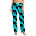 thumbnail image 2 of Pajama Pants Women Plush Fluffy Cozy Pj Bottoms Cute Heart Print Lounge Bottoms Winter Warm Fleece Sleepwear L, 2 of 5