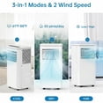 thumbnail image 5 of Portable Air Conditioner,10000 BTU 3-IN-1 Indoor AC,2 Wind Speeds,with Remote Control, 5 of 6