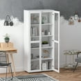 thumbnail image 2 of Office Storage Cabinets with Doors and Shelves in White 72.3“, 2 of 7