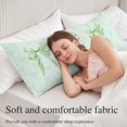 thumbnail image 5 of Green Bow Body Pillow Covers 20"x60", Cute Bowknot Minimalist Solid Color Soft Brushed Microfiber Breathable Throw Pillow Covers, Pillowcase with Zipper for Couch Sofa Bedroom Living Room, 5 of 9