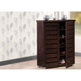 thumbnail image 2 of Adalwin Modern and  2-Door Dark Brown Wooden Entryway Shoes Storage Cabinet, 2 of 7
