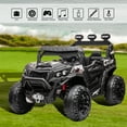 thumbnail image 6 of FINITO 24V Kids Ride on UTV, Electric Off-Road Vehicle 4 Wheeler Battery Powered Truck with Parent Remote Control, Black, 6 of 6