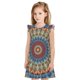 thumbnail image 1 of Fotbe Round Mandala Vestido de Dormir para Niñas de 3 a 10 Años, Mangas Cortas, Estilo Princesa, Pijama Camisón con Mangas Voladas-XX-Large, 1 of 6