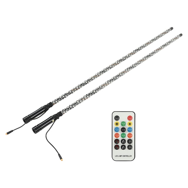 Whip Lights, RGB LED Whip Light with App and Remote Control, 300 Patterns 366 Modes 32 Brightness 10 Speed, Spiral Chasing Lighted Antenna Whip for UTV ATV Off Road Truck