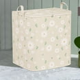 thumbnail image 2 of Cuxi Storage Box | Houndstooth Storage Box with Zipper, Large Capacity Clothes Organizer Bag for Bedding Quilt Pillow, Portable Wardrobe Moving Container Beige6, 2 of 4
