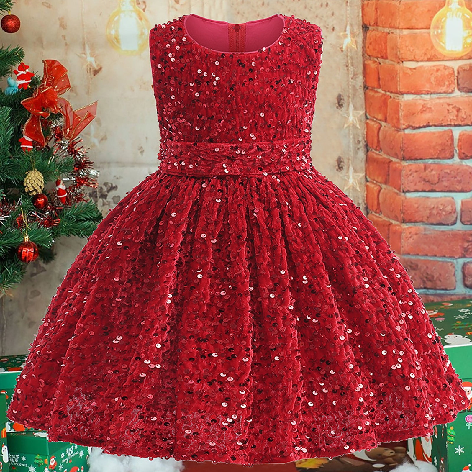 aDJFDGT Cute Summer Dresses for Teens 2024 Trendy Toddler Girls Sleeveless Solid Dress Dance Party Dresses Clothes Walmart