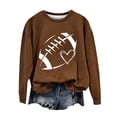thumbnail image 4 of Frostluinai Football Sweatshirts for Women Game Day Long Sleeve Shirts Round Neck Casual T Shirts Fashion Rugby Print Pullover Tops, 4 of 4