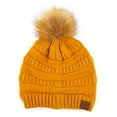 thumbnail image 4 of CC Trending Faux Fur Pom Beanie w/ Tan Pom, 4 of 52