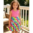 thumbnail image 3 of Aideaone Toddler Girls Dresses Sleeveless Tiered Sundress Kids Cute Print Twirly Swing Summer Dress Casual Sun Dress for Little Girls 4-7T, 3 of 7
